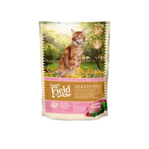 Sam's Field Cat Adult Delicious Wild sveža patka, voće i povrće, potpuna suva hrana za izbirljive odrasle mačke 400g