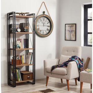 Cosmo Penta Atlantic PineBlack Bookshelf