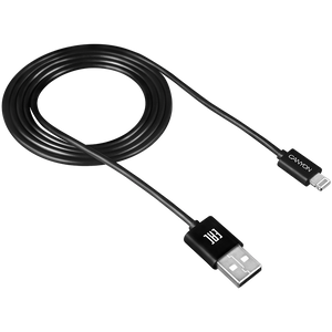 CANYON Lightning USB Cable for Apple, round, 1M, Black