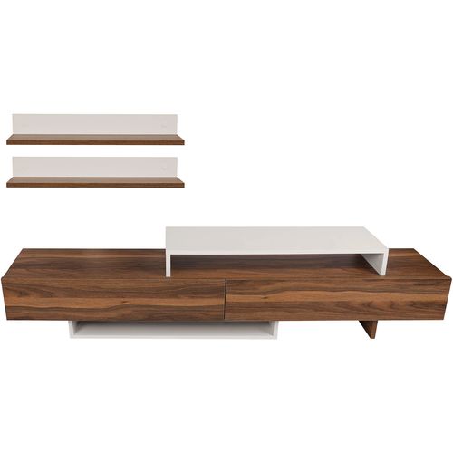 Woody Fashion TV jedinica, Bijela boja tikovina, Nirvana - Teak, White slika 7