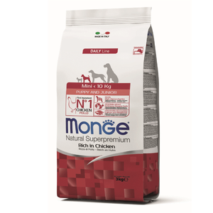 Monge Natural Superpremium Dog Mini Puppy And Junior piletina 3 kg