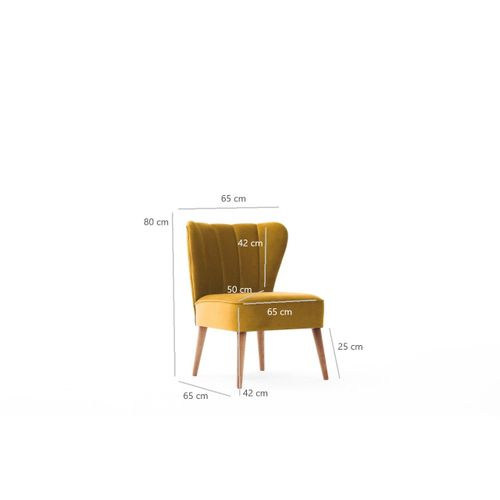 Atelier Del Sofa Fotelja, Zlato, Layla - Gold slika 6