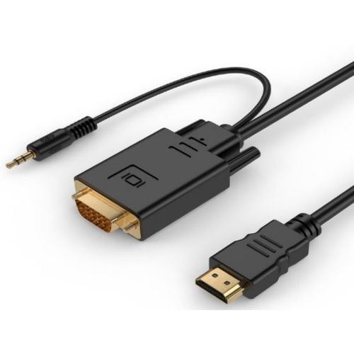 A-HDMI-VGA-03-6 Gembird HDMI to VGA and audio adapter cable, single port, 1,8m, black slika 1