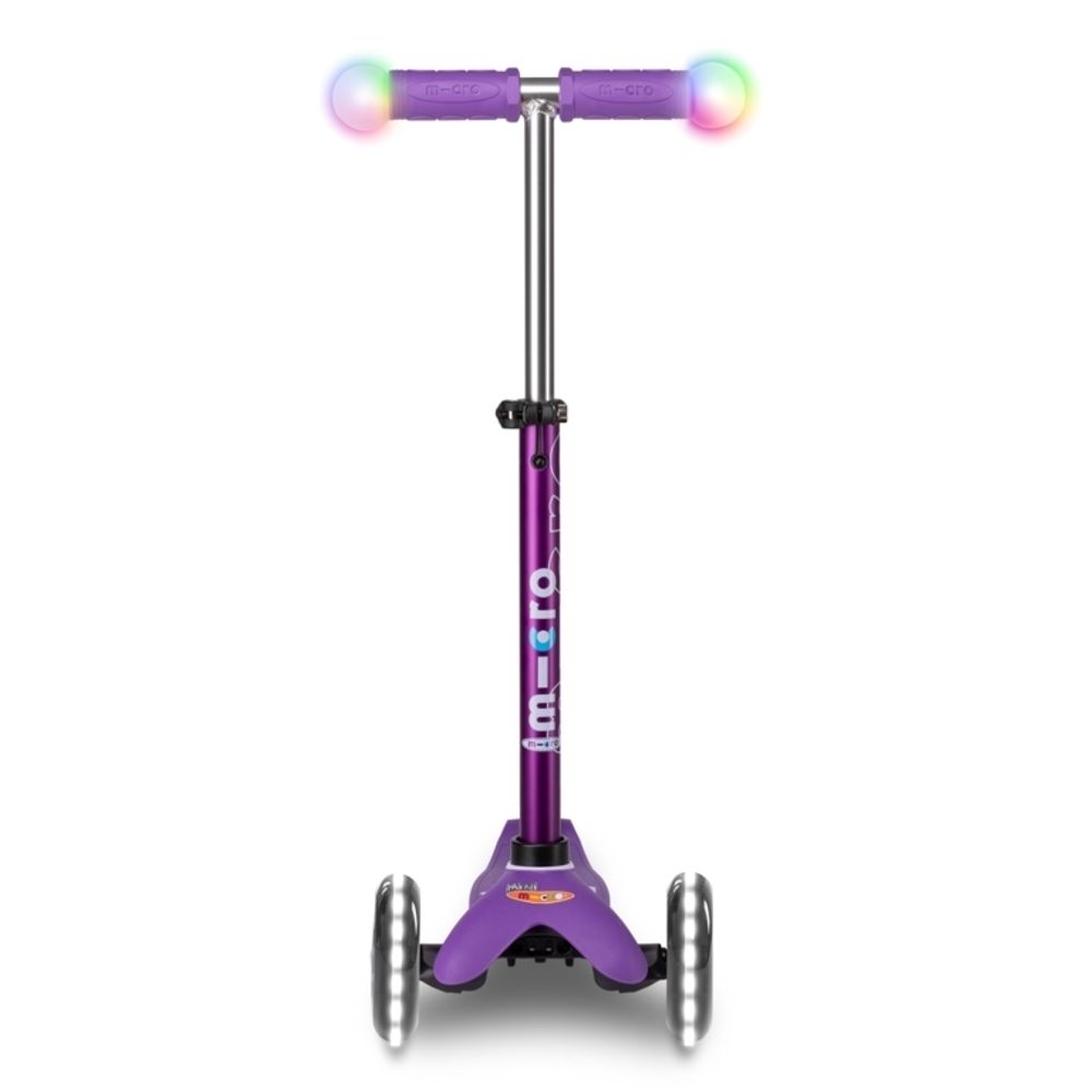 Micro Romobil Mini Deluxe Magic LED, Ljubičasti slika 2