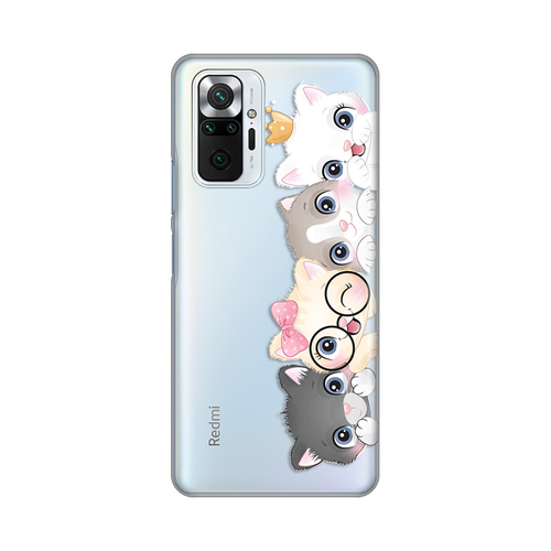 Torbica Silikonska Print Skin za Xiaomi Redmi Note 10 Pro/10 Pro Max Cats slika 1