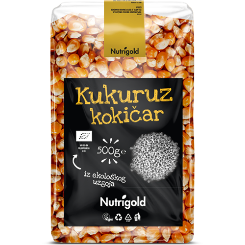 Nutrigold Kukuruz kokičar - Organski 500g  slika 1