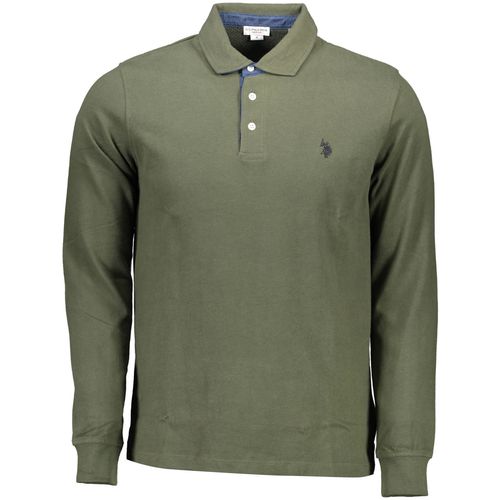 US POLO SHIRT LONG SLEEVE MEN'S GREEN slika 1