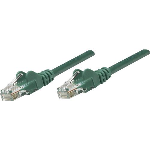 Intellinet 343718 RJ45 mrežni kabel, Patch kabel cat 6 U/UTP 5.00 m zelena  1 St. slika 1