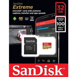 MICRO SD 32GB SanDisk Extreme + adapter SDSQXAF-032G-GN6MA