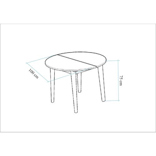 Woody Fashion Proširivi blagavaonski stol i stolice (3 komada) Malani slika 9