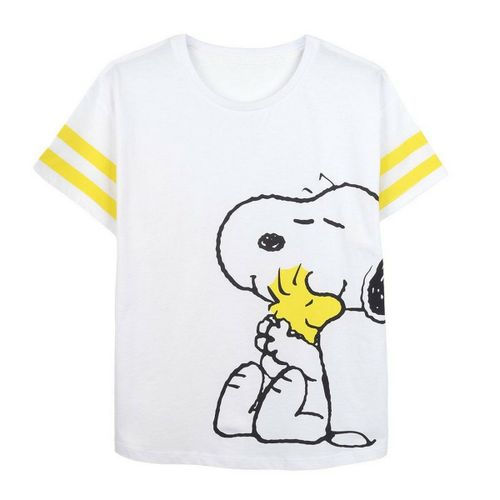 Ženska Majica Kratkih Rukava Snoopy - Bijela slika 2