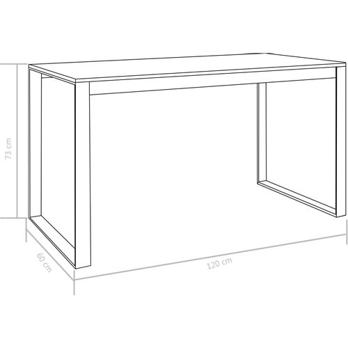 Stol za računalo crni 120 x 60 x 70 cm slika 7