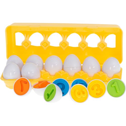 Montessori edukativna slagalica u kutiji s jajima brojke, 12 kom. slika 3