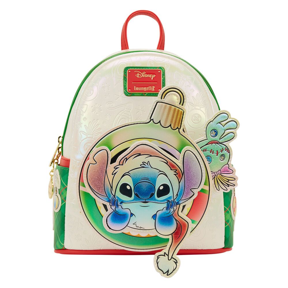 Disney Loungefly ruksak Holiday Stitch 26 cm slika 2