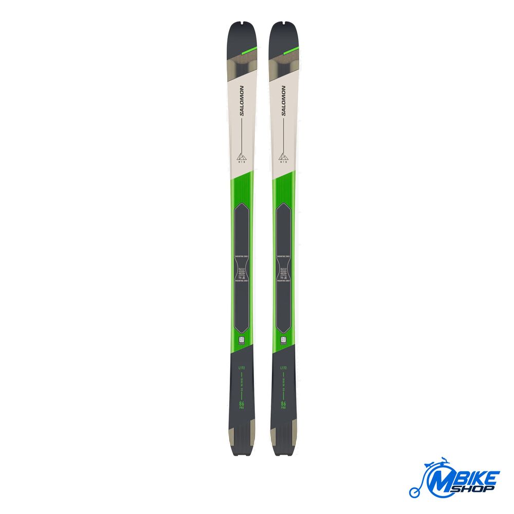 Salomon Skije T MTN 86 PRO Pastel Neon Green/Rainy Day/Black 164cm + Skinovi MTN 86 Black/White slika 1