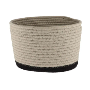 Tendance pletena košara 25x20 cm, bež crna