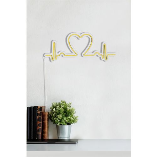 Wallity Ukrasna plastična LED rasvjeta, Love Rhythm - Yellow slika 13