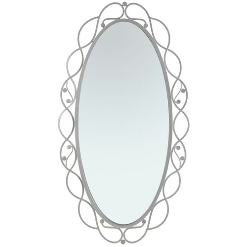 Mauro Ferretti Zidno ogledalo ovalno srebro cm 60x2,5x110 slika 1