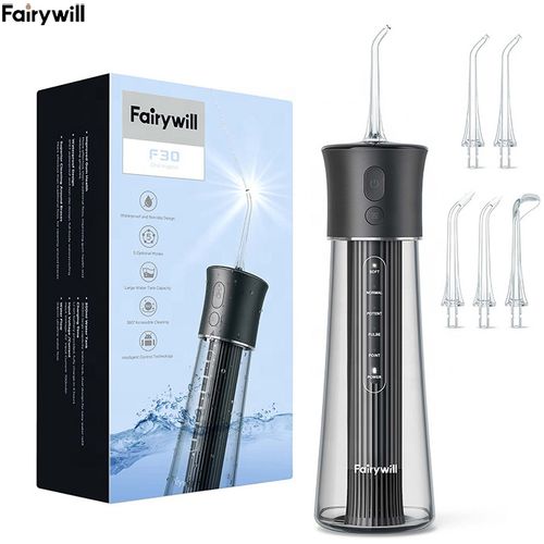 Fairywill FW-F30 bežični oralni irigator za zube i desni (crna) slika 1