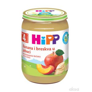 Hipp kašica breskva i banana u jabuci 190g 4M+