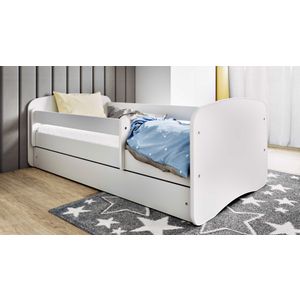 Drveni dječji krevet Perfetto s ladicom - bijeli - 180x80 cm