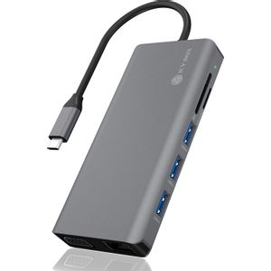 Icybox IB-DK4070-CPD USB-C Docking Stanica s Podrškom za Punjenje 100W