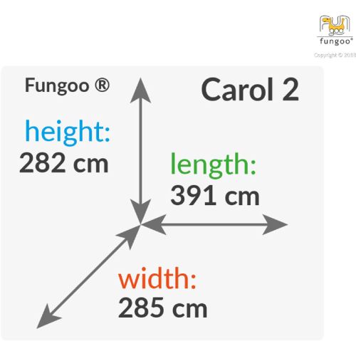 Fungoo Set Carol 2 sivo - belo - drveno dečije igralište slika 4