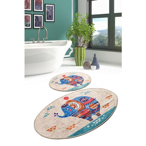 Etnic Multicolor Bathmat Set (2 Pieces) slika 1