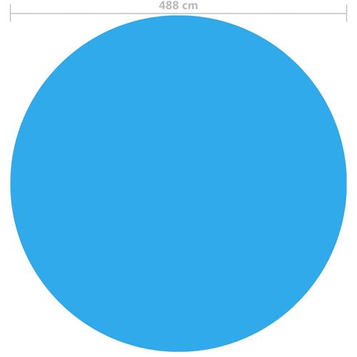 Okrugli plavi bazenski prekrivač od PE 488 cm slika 23