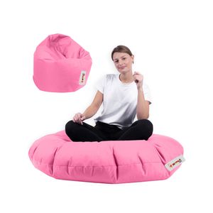 Iyzi 100 Cushion Pouf - Pink Pink Garden Bean Bag