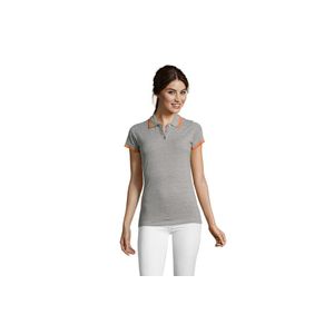 PASADENA WOMEN ženska polo majica sa kratkim rukavima - Grey melange, S 