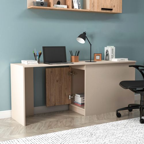 Newra - Atlantic Pine, Beige Atlantic PineBeige Study Desk slika 3