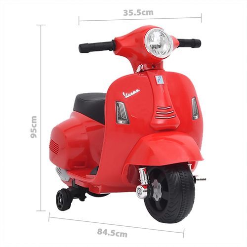 Električni motocikl igračka Vespa GTS300 crvena slika 16