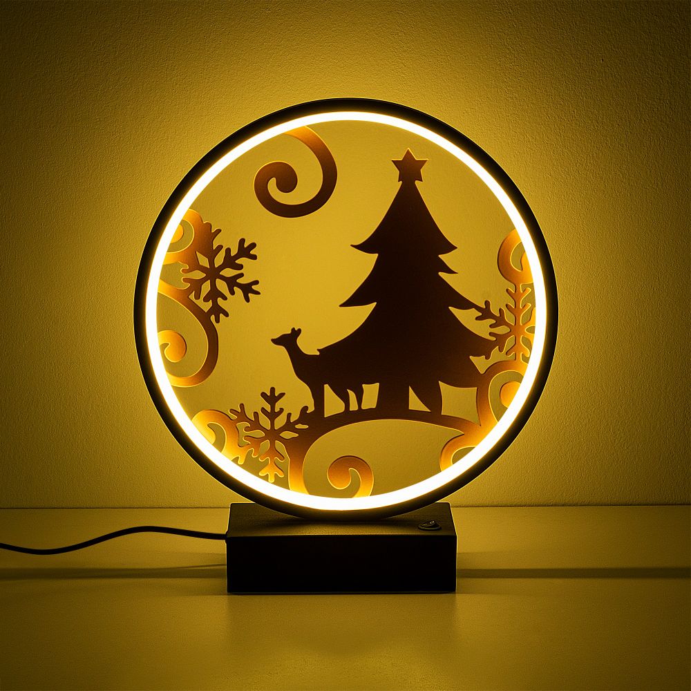 Crna bakarna stolna lampa XMAS3 slika 6