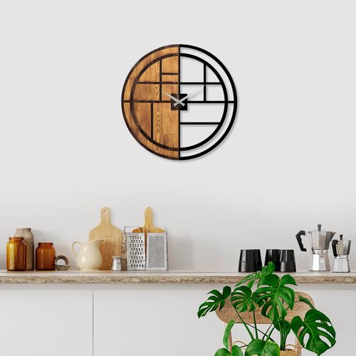 Wall Walnut
Black Decorative Wooden Wall Clock slika 4