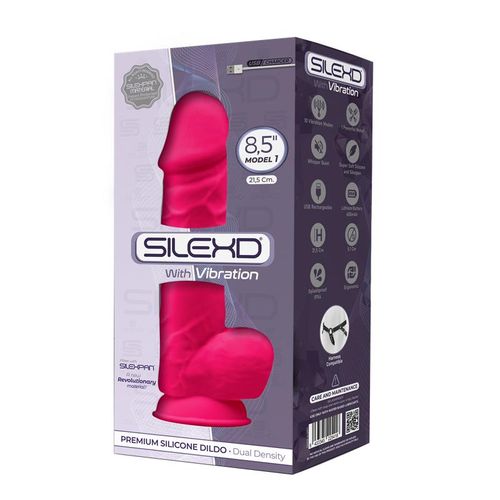 Silexd model 1 vibrirajući dildo 8,5" 21,5cm roza slika 2