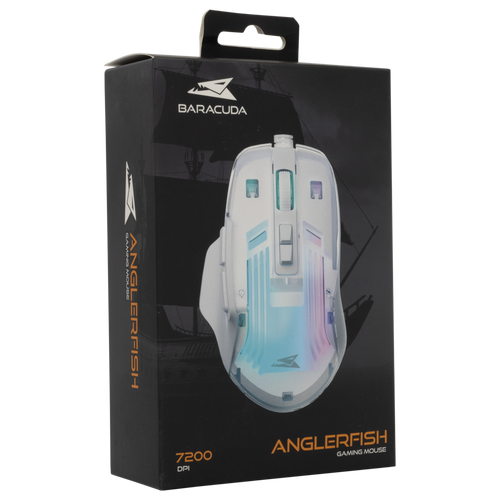 White Shark Baracuda BGM 062 ANGLERFISH, Mouse White slika 5