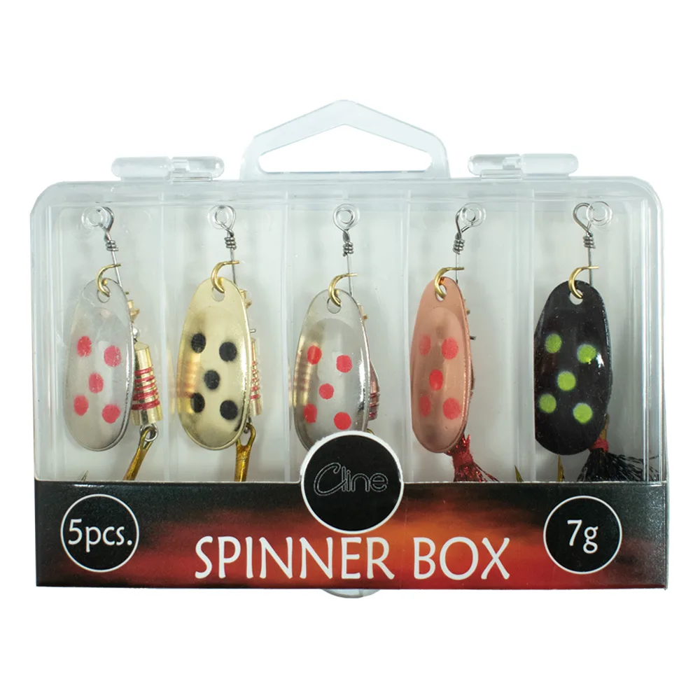 CL9112 Cline silikonska varalica Spinner Box varalica za pastrmku 5pcs 7g slika 1