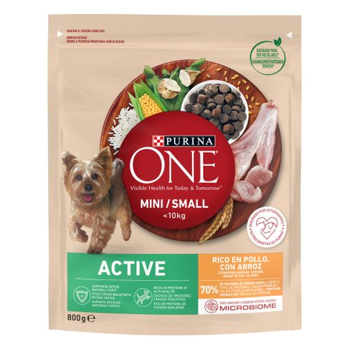 Purina ONE® Mini Active, bogata piletinom, s rižom, 8x800g slika 1