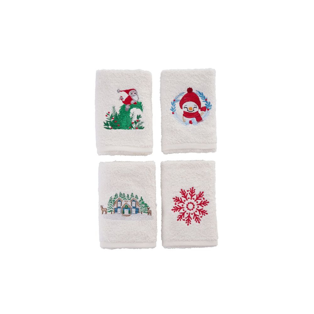 Wash towel set (4 pieces) Christmas Glow colours: Multicolor slika 3
