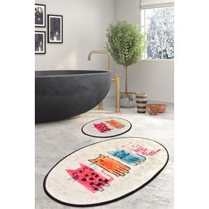 Baby Cats Multicolor Bathmat Set (2 Pieces)