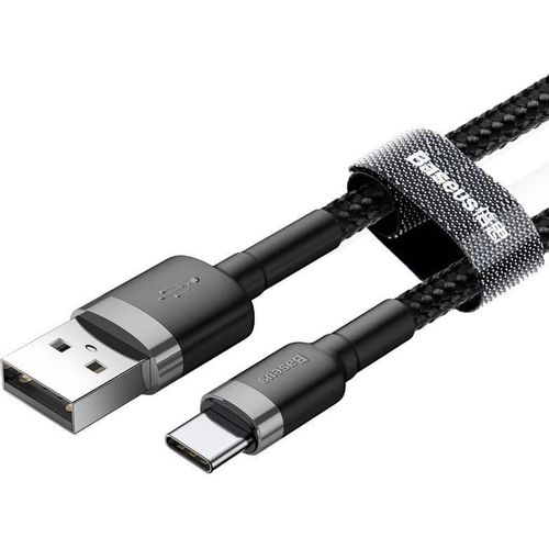 Baseus Cafule kabel USB-C 3A 0.5m (siva+crna) slika 4