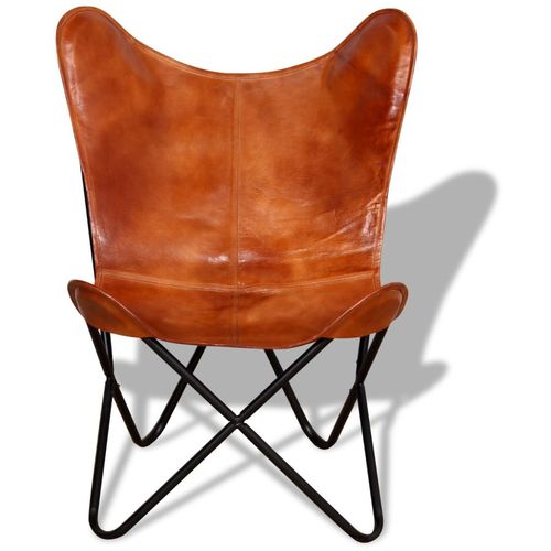 Butterfly stolica od prave kože smeđa slika 15