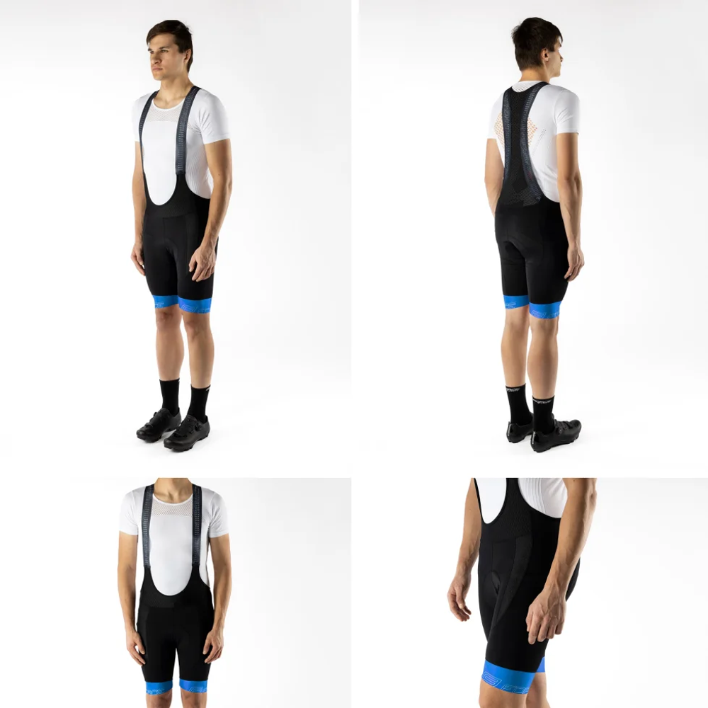 Force Biciklistički šorc sa tregerima Stripe Black/Blue slika 4