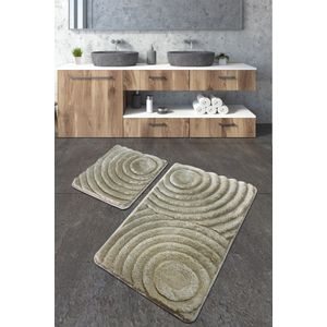 Wave - Stone Stone Acrylic Bathmat Set (2 Pieces)