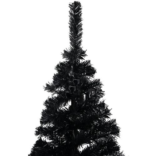 Umjetno božićno drvce LED sa stalkom crno 120 cm PVC slika 12