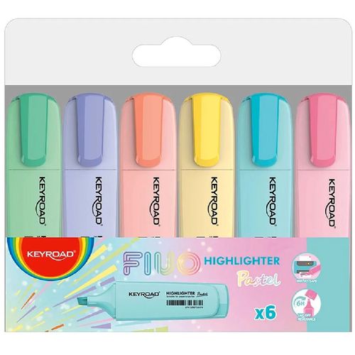 KEYROAD  TEXTMARKER PASTEL 6  KOM slika 1