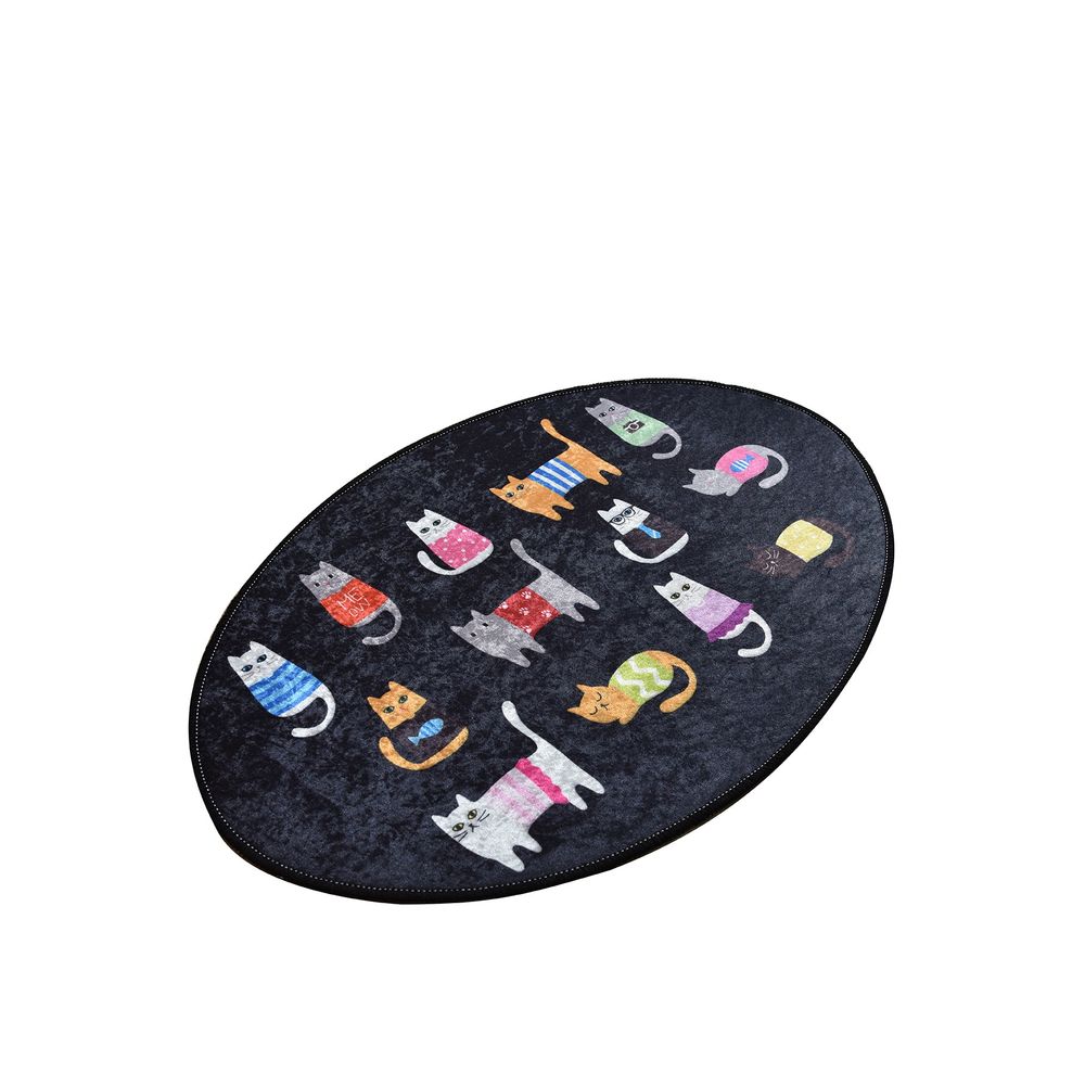 Tepih Black Cats Oval DJT Multicolor (60 x 90 cm) slika 2