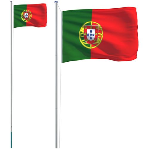 Portugalska zastava i jarbol 6,23 m aluminijski slika 2