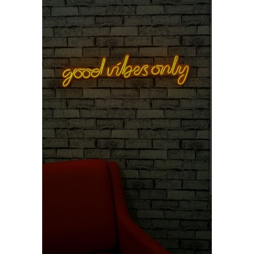 Wallity Good Vibes Only - Žuti dekorativni plastični LED osvetljaj slika 2